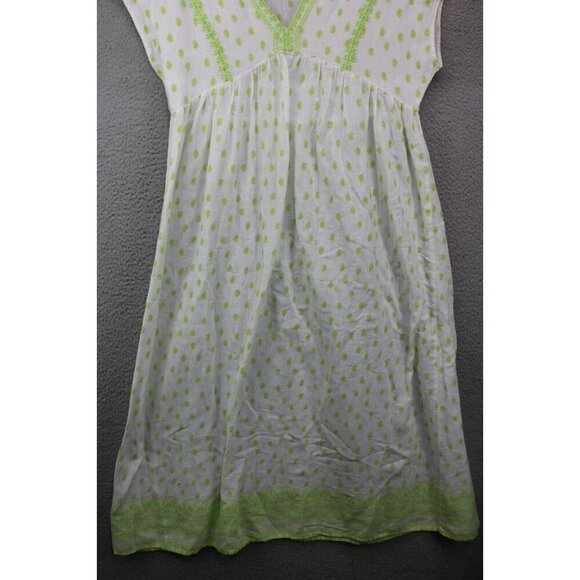 Zara 100% Cotton Babydoll Maxi Dress/Cover-Up-Size Large-Cottagecore-Embroidered - Picture 2 of 7